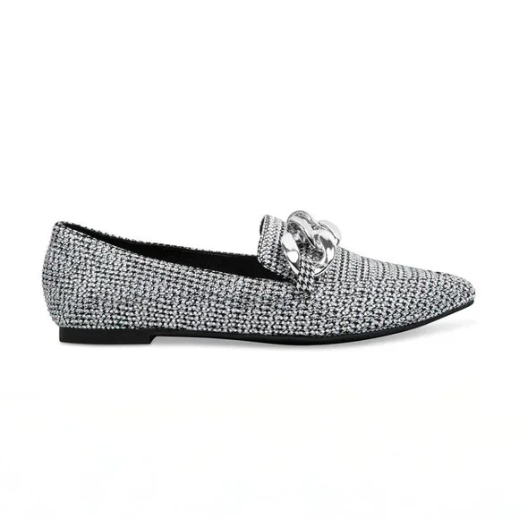 Steve Madden Famed Rhinestone Loafer - Picture 2 of 3